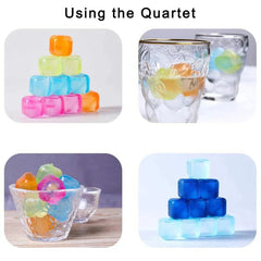 10Pcs Multicolour Plastic Reusable Ice Cubes Not Dilute Square Ice In Pakistan