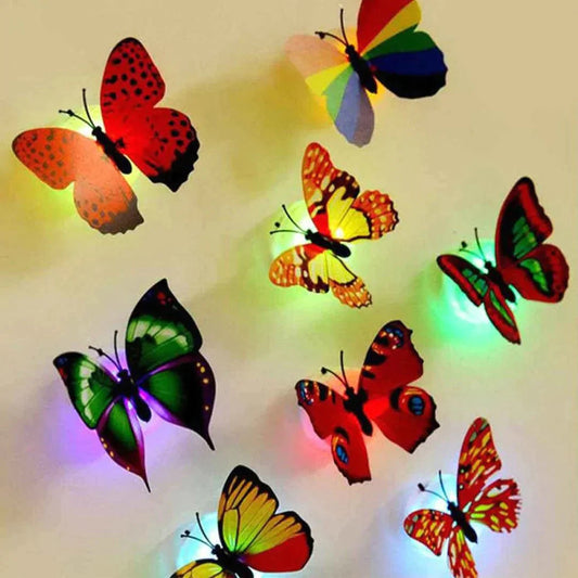 3Pcs LED Butterfly Wall Sticker In Pakistan