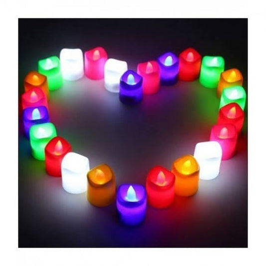 5 PC's Multicolor LED Candle Lights Flameless Candles In Pakistan