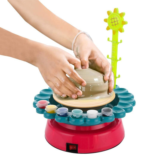 Air Dry Clay Pottery Wheel, Beginner Children's Educational Toy In Pakistan