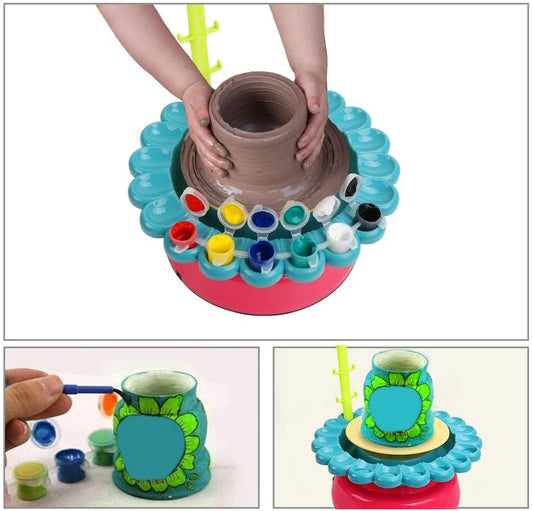 Air Dry Clay Pottery Wheel, Beginner Children's Educational Toy In Pakistan