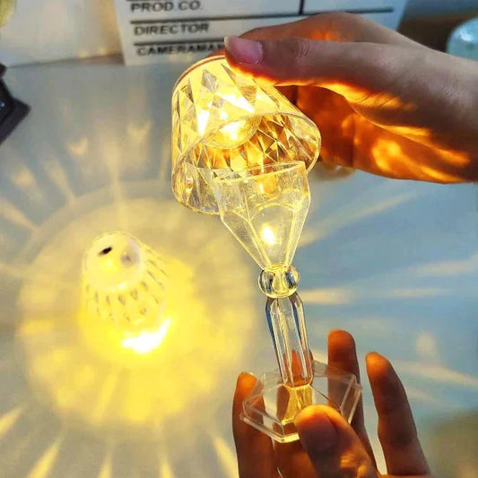 Mini Crystal Table Lamp with Reflection Light In Pakistan