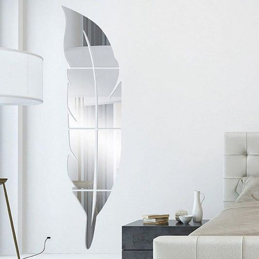 Wall Decal Mirror Removable Feather Mirror In Pakistan