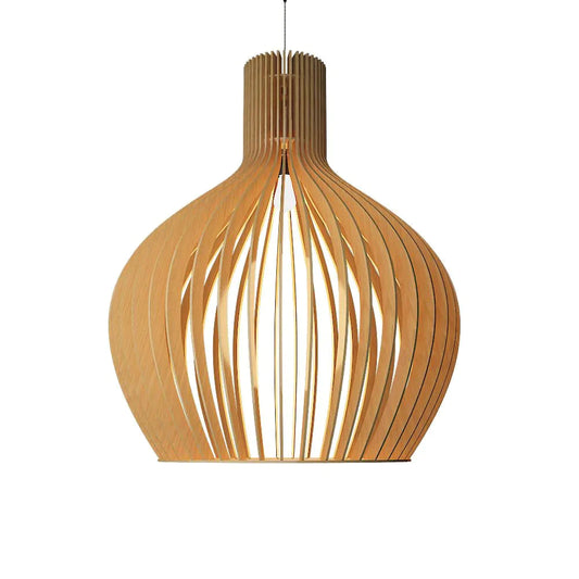 Wood Pendant Lamp / Pendant Light / Modern Lamp (Dark brown color) In Pakistan