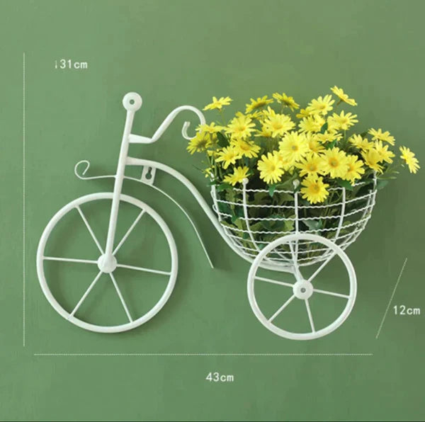 Cycle Shaped Metal Flower Vase