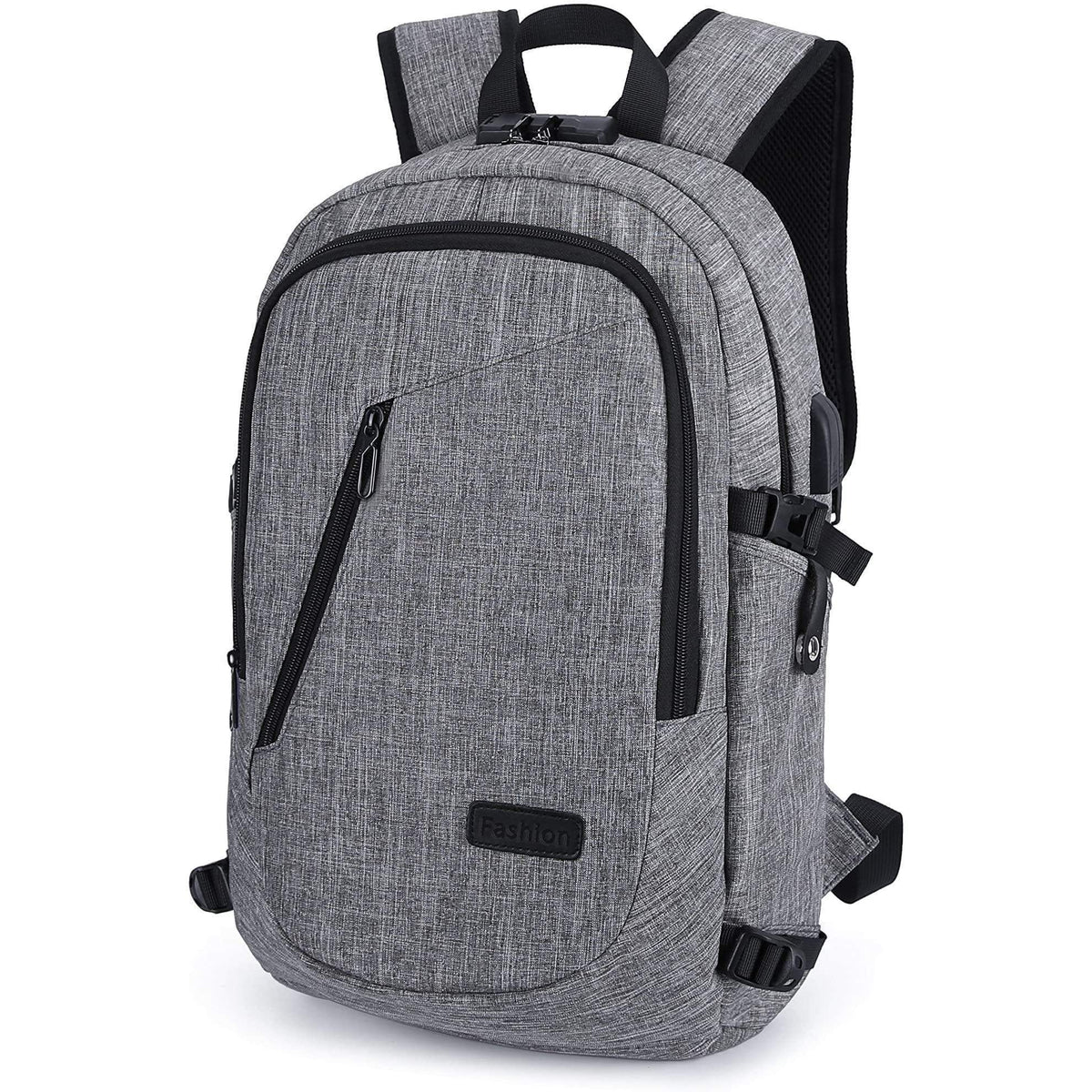 Anti Theft USB Charging Hiking Backpack - Gray In Pakistan Just e-Store