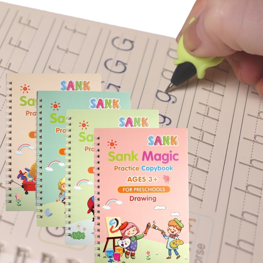 Child Practice Magic Book ( Pack of 4pcs ) with 10 refill In Pakistan