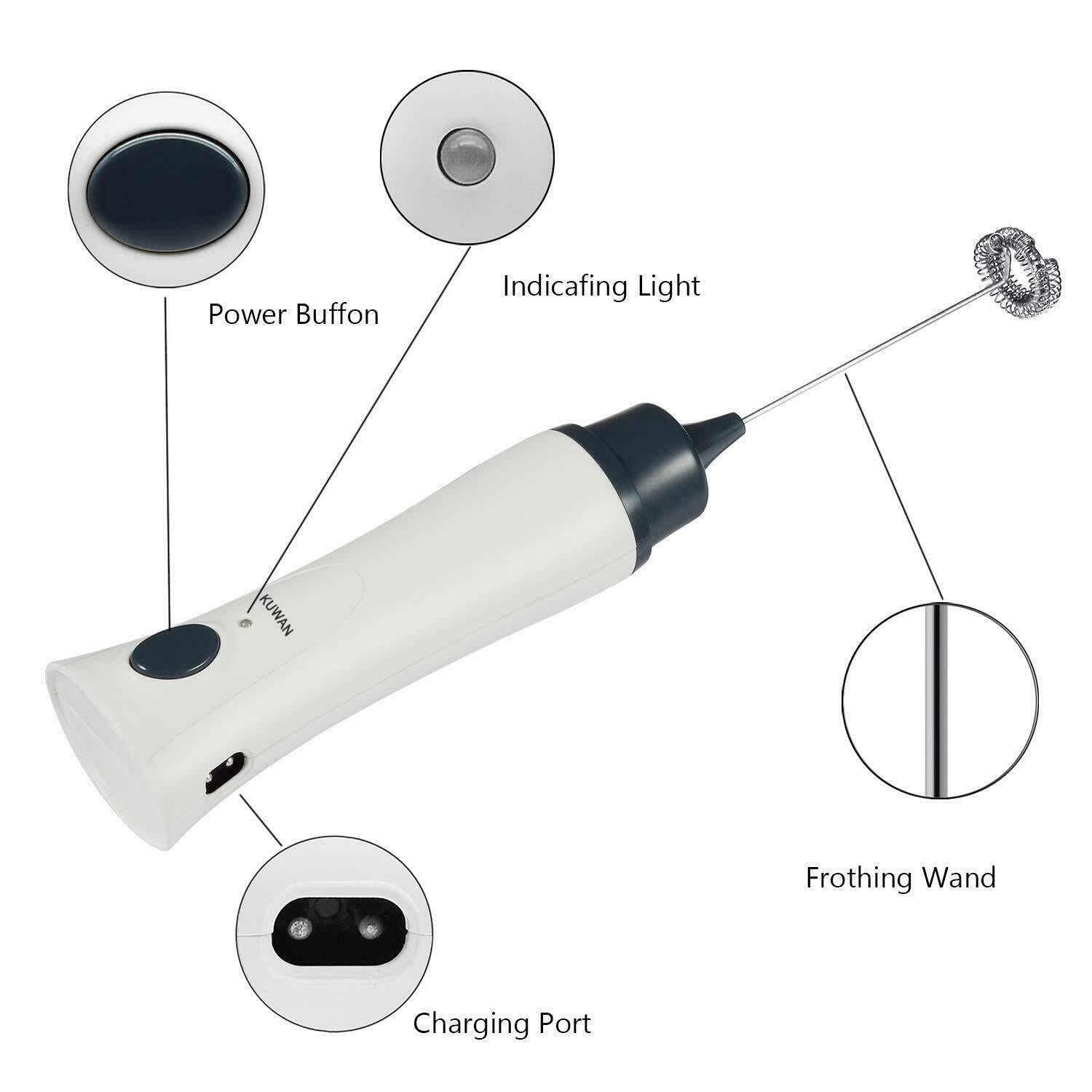 Electric Milk Frother Rechargeable Handheld Wand Coffee Mixer In Pakistan