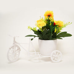 Flowers Artificial Nostalgic Bicycle Décor Plant Stand In Pakistan