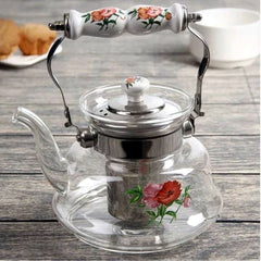 Kettle with tea infuser Stainless glass Teapot In Pakistan