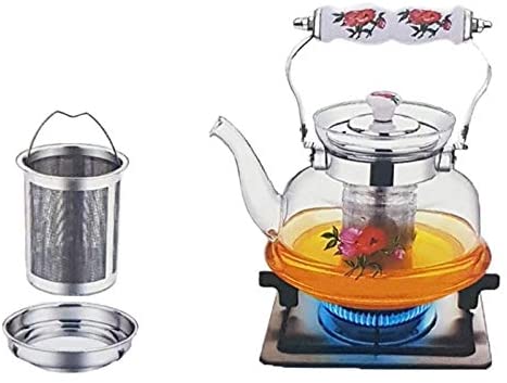 Kettle with tea infuser Stainless glass Teapot In Pakistan