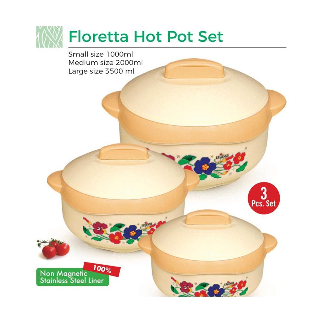 Lavenna Plastic Floretta Hot Pot Set - Serveware In Pakistan