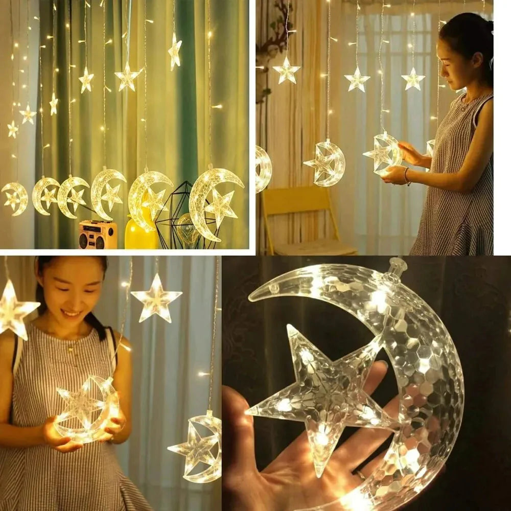 Moon Star LED Curtain String Lights In Pakistan