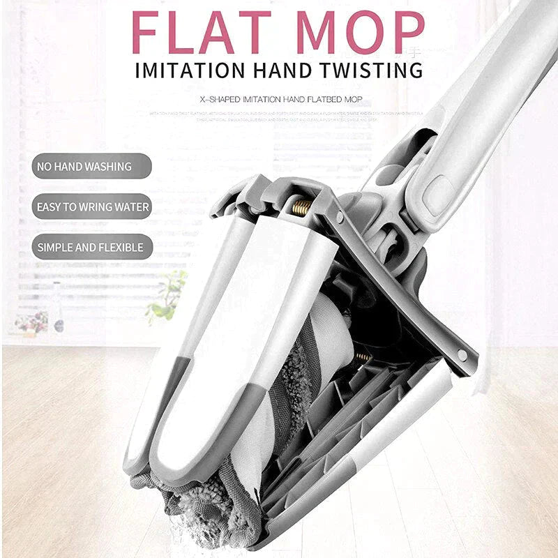 New 360° X-Type Flat Floor Easy Squeeze Mop In Pakistan