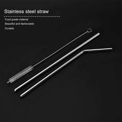 Reusable Drinking Straw Stainless Steel Pack Of 3 In Pakistan