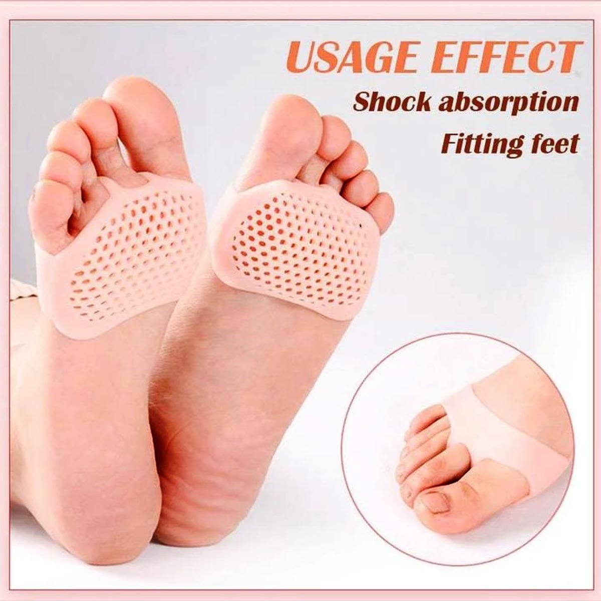Silicone gel Tip Toe Anti Heel Half breathable foot protectors In Pakistan