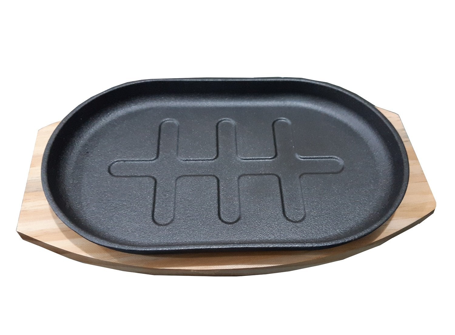 Sizzler Plate Non Stick Tray with Wooden Base In Pakistan