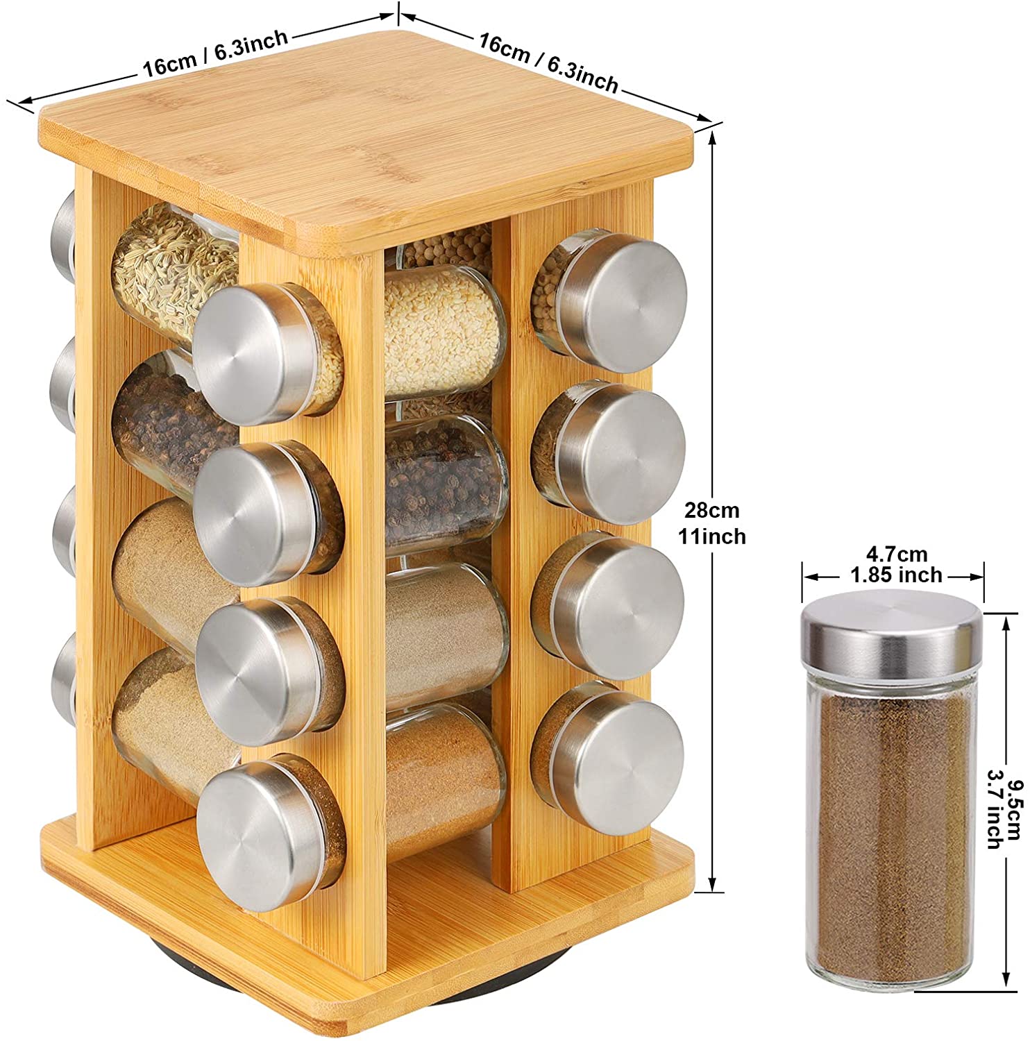 Spice Rack with 16 Jars In Pakistan