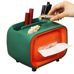 Tissue Box With Cosmetics Storage Case & Mobile Holder In Pakistan